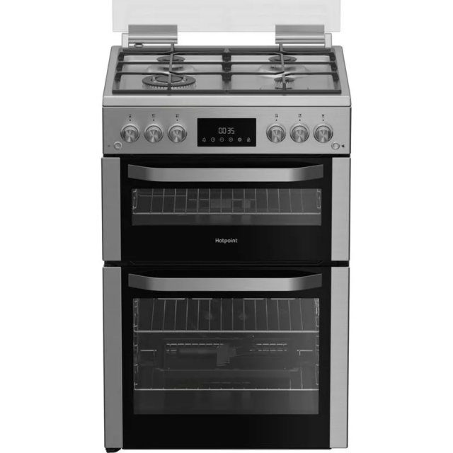 Hotpoint HDG6GDCWX 60cm Gas Double Oven Cooker