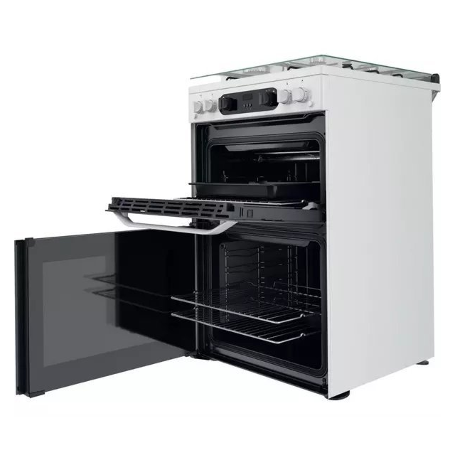Hotpoint HDM67G0CCW 60cm Double Gas Cooker - White