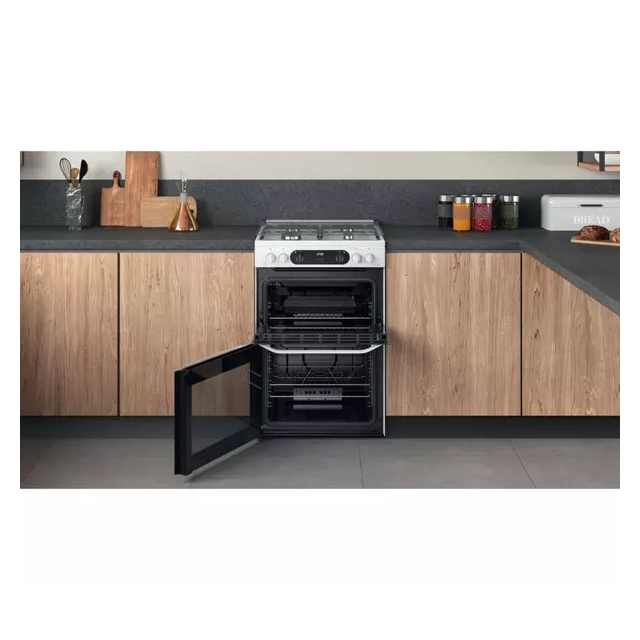 Hotpoint HDM67G0CCW 60cm Double Gas Cooker - White