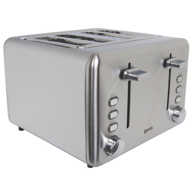 Igenix IG3204 4 Slice Stainless Steel Toaster