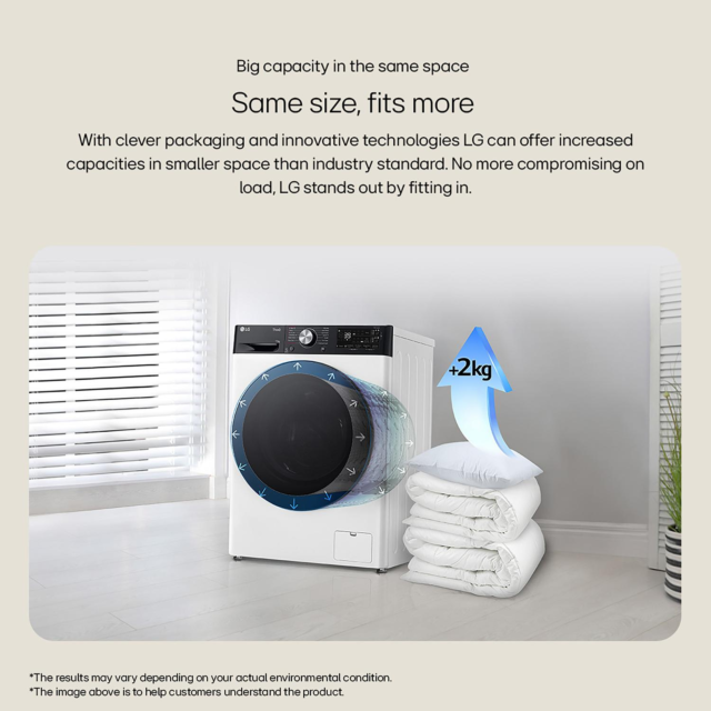 LG F4Y513WWLN1 13kg Washing Machine - White