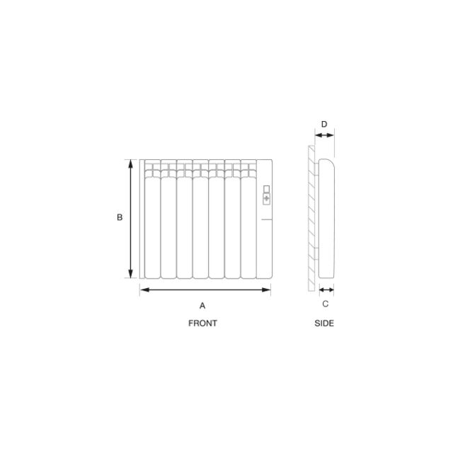 Rointe KRI0330RAD3 330W Electric Radiator With Smart Timer