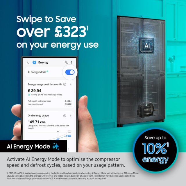 Samsung RF50C532EB1/EU 81.7cm American Fridge Freezer - Black