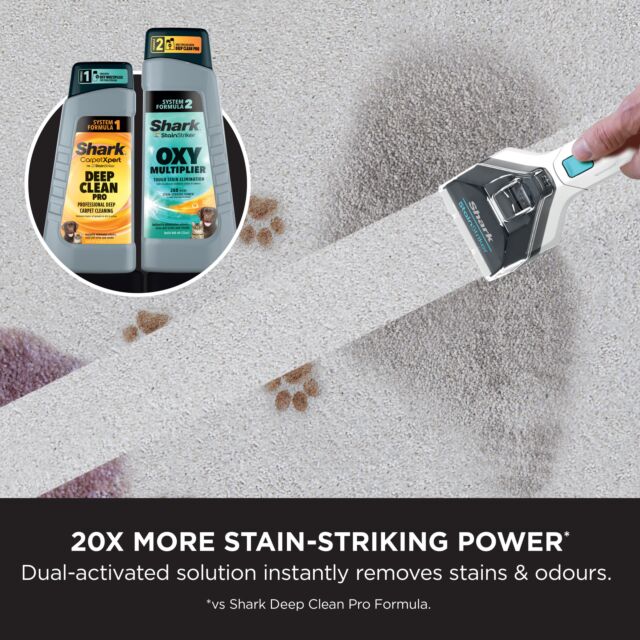 Shark EX200UK CarpetXpert Deep Carpet Cleaner with Built-In StainStriker - Rotator White