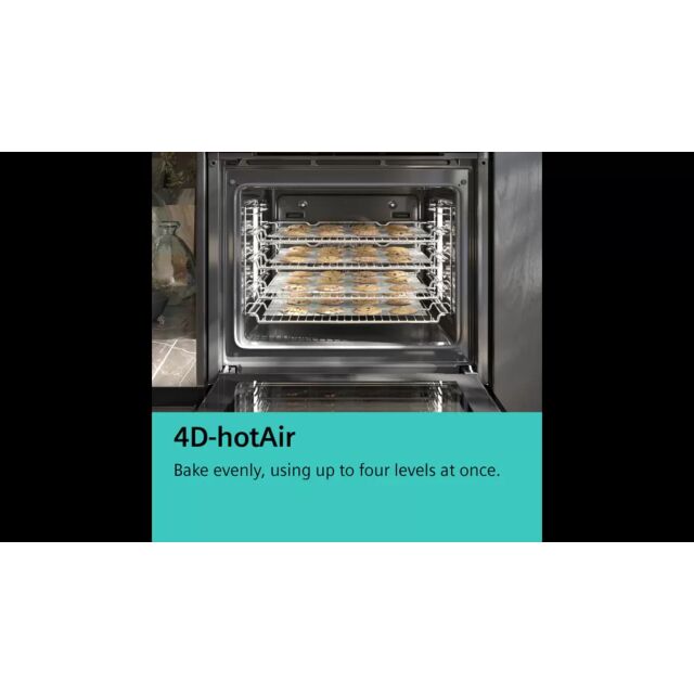 Siemens HR678GES6B 59.4cm Built In Electric Single Oven - Stainless Steel
