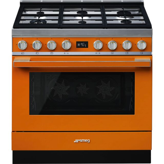 Smeg CPF9GPOR 90Cm Portofino Single Pyrolytic Dual Fuel Range Cooker