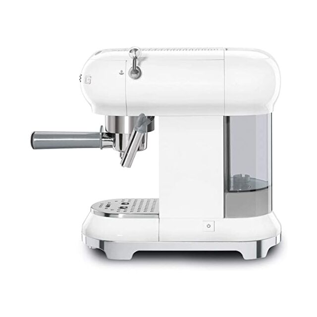 Smeg ECF01WHUK 50S Style White Espresso Coffee Machine