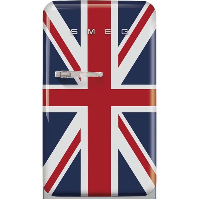 Smeg FAB10RDUJ5 55cm Fridge with Icebox, Right Hand Hinge, Union Jack