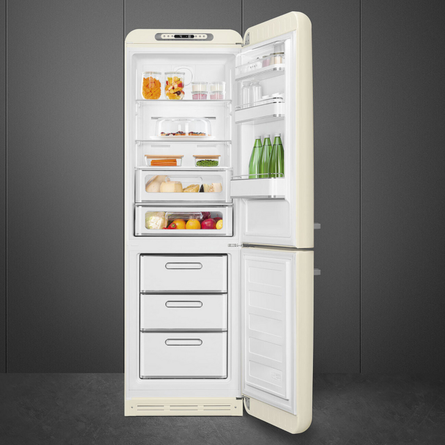 Smeg FAB32RCR6UK 60.1cm 70/30 Fridge Freezer Cream