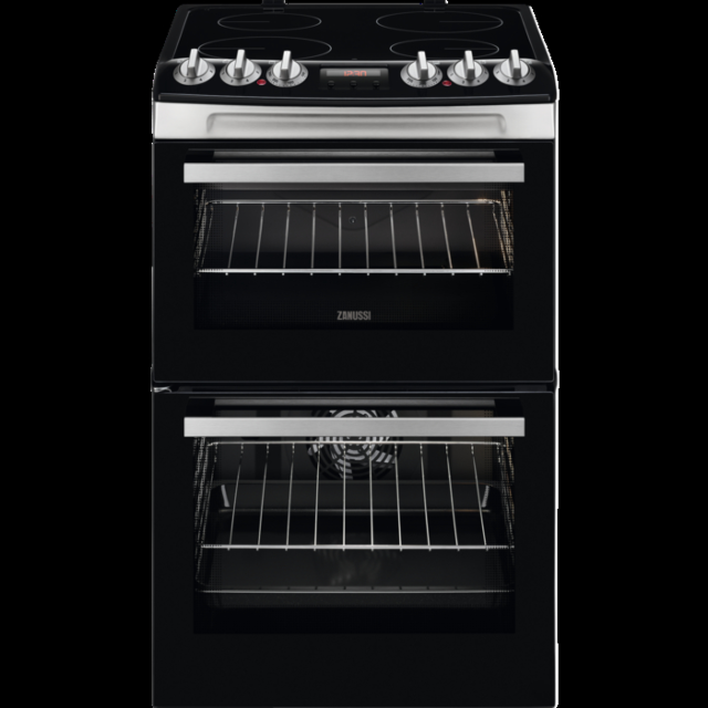 Zanussi ZCV46250XA Ceramic Double Electric Cooker