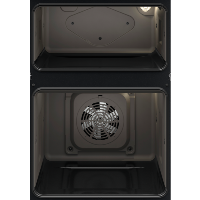 Zanussi ZKCNA7XN 59.4cm Electric Double Oven - Stainless Steel & Black