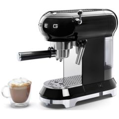 Smeg ECF01BLUK Black Retro Style Espresso Coffee Machine