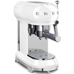 Smeg ECF01WHUK 50S Style White Espresso Coffee Machine